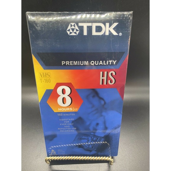 TDK Premium Quality HS T-160 8 Hour Blank VHS Video Cassette Tape Sealed - Picture 2 of 9